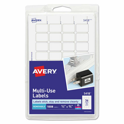 Avery Multi-Use Labels - 1/2" X 3/4"