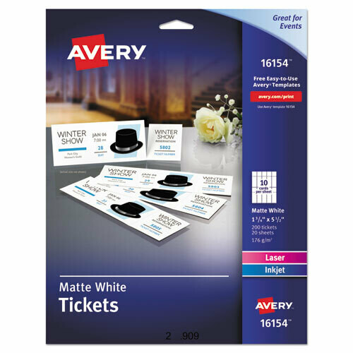 Avery Printable Tickets - 1 3/4&quot; X 5 1/2&quot;