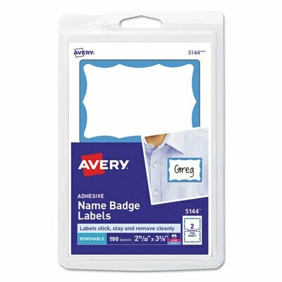 Avery Self Adhesive Name Badges - Blue Border