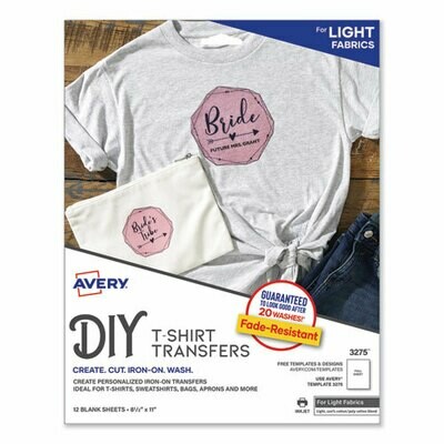 Avery T - Shirt Transfer Paper For Light Fabrics