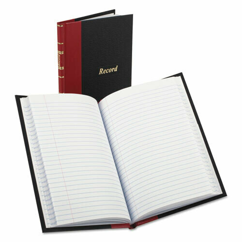 Boorum &amp; Pease Record/Account Book, Black/Red Cover, 5 1/4 x 7 7/8