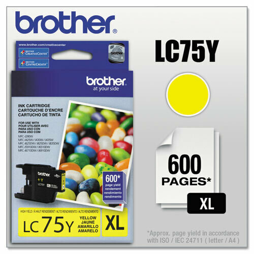 Brother Lc75xl Yellow Cartridge