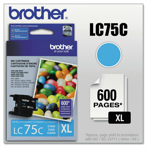 Brother Lc75xl Cyan Ink Cartridge