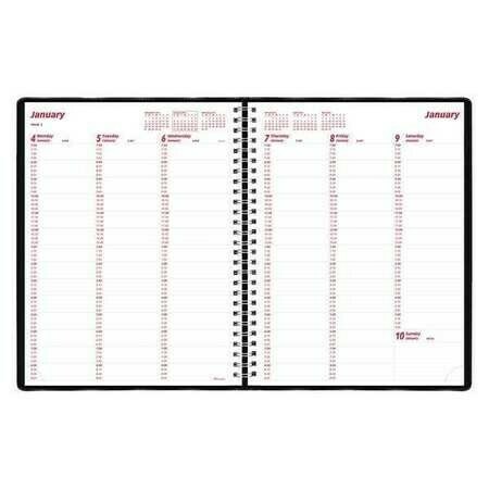 Brownline DuraFlex Weekly Planner, 11 x 8.5, Black