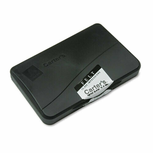 Carter Pre-Inked Felt Stamp Pad, 4.25 x 2.75, Black