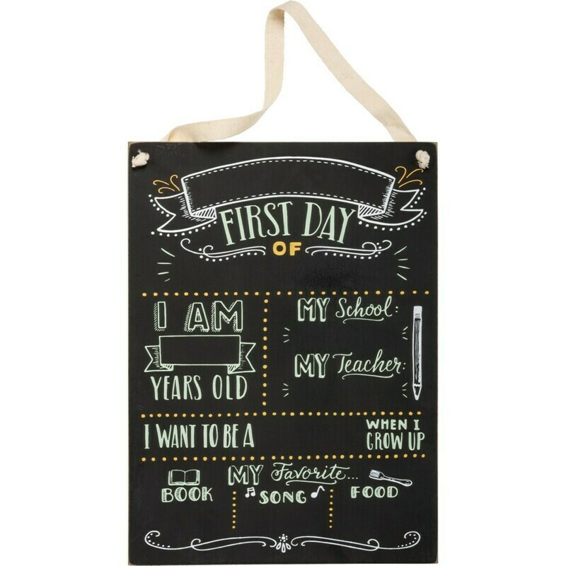 Chalk Sign - First Day