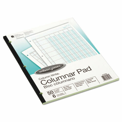 Columnar Pad - 6 columns, 8-1/2 x 11, 50-Sheet Pad