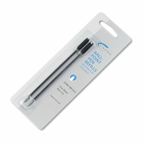 Cross Ballpoint Pens, Fine Point, Black Ink, 2/Pack