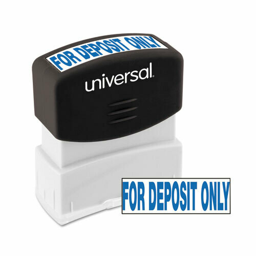 Message Stamp, for DEPOSIT ONLY, Pre-Inked, Blue