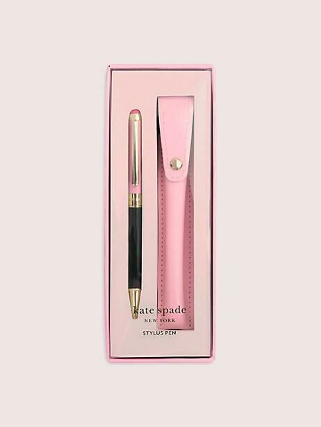 Kate Spade colorblock stylus pen with pouch