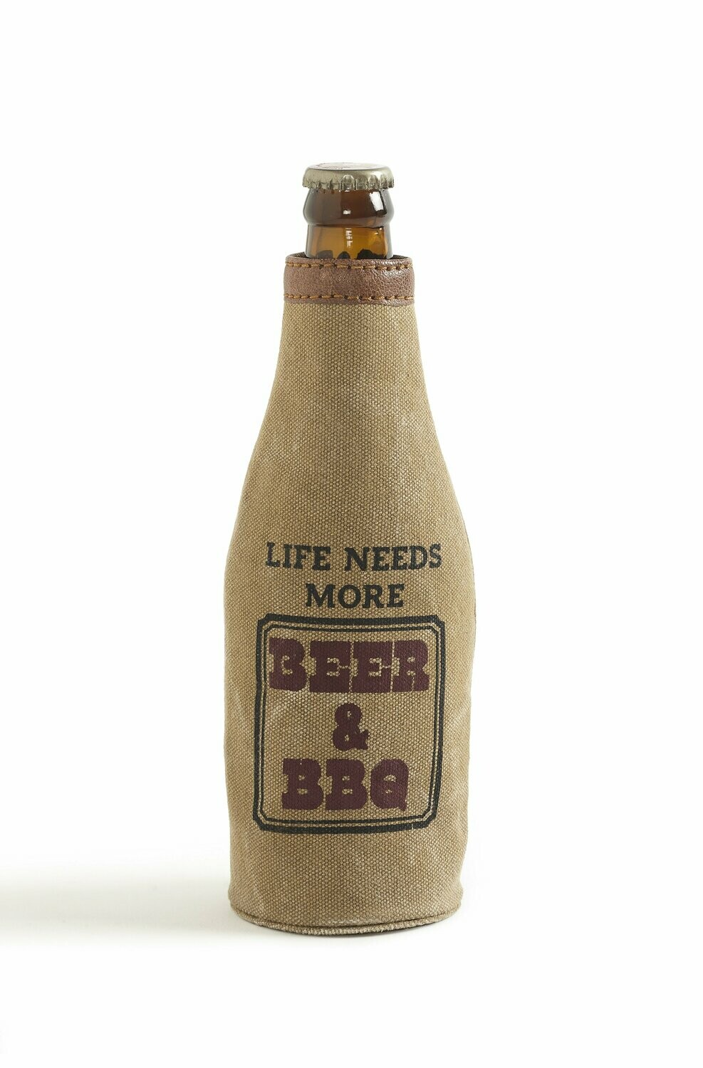Mona B Beer Koozie-bbq &amp; booze