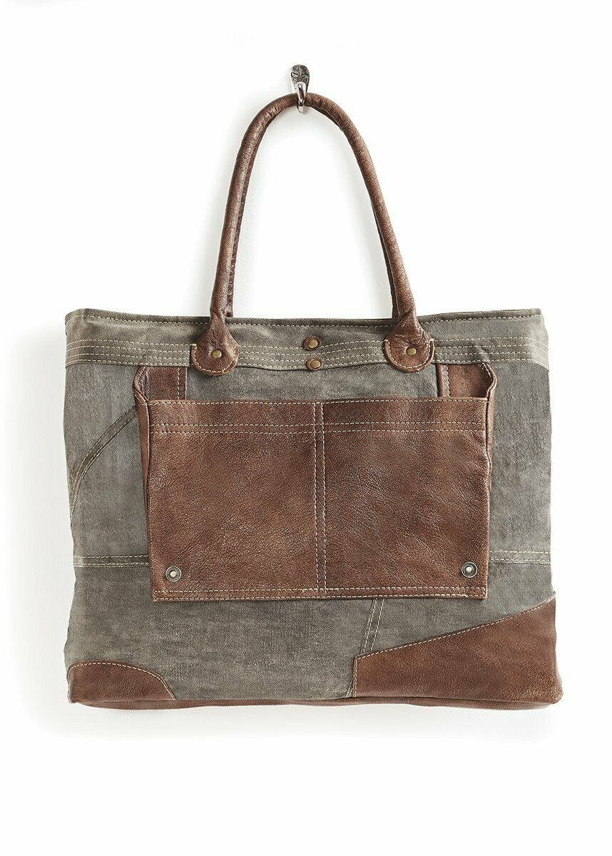 Mona B Dakota Bag with dark oak trim