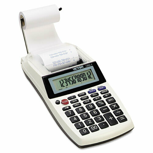 Victor Palm/Desktop One-Color Printing Calculator, Black Print, 2 Lines/Sec 