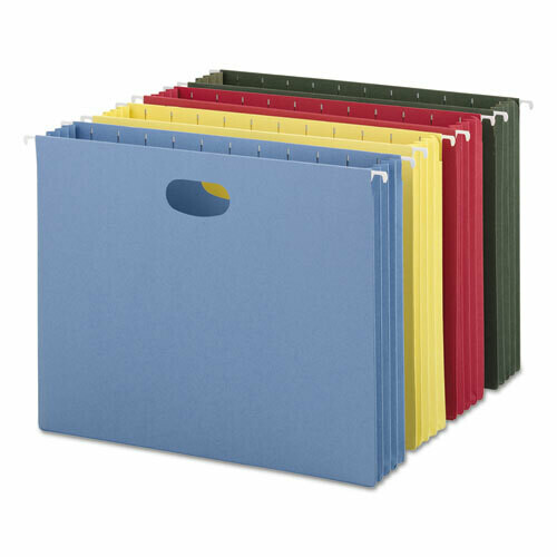 Smead Hanging Pockets with Full-Height Gusset, Letter Size, Assorted, 4/Pack