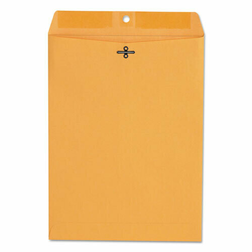 Universal Kraft Clasp Envelope, #90, Clasp/Gummed Closure, 9 x 12, Brown Kraft, 100/Box