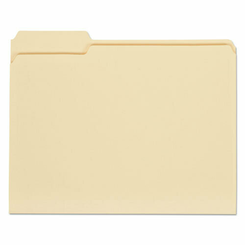 Universal Top Tab Manila File Folders, 1/3-Cut Tabs, Assorted Positions, Letter Size, 11 pt. Manila, 100/Box