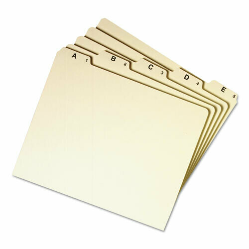 Smead Recycled Top Tab File Guides, A-Z, 1/5 Tab, Manila, Letter, 25/Set