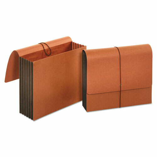 Universal Extra Wide Expanding Wallets, 5.25&quot; Expansion, 1 Section, Letter Size, Redrope
