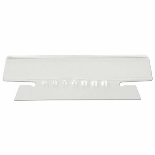 Universal Hanging File Folder Plastic Index Tabs, 1/3-Cut Tabs, Clear, 3.5" Wide, 25/Pack