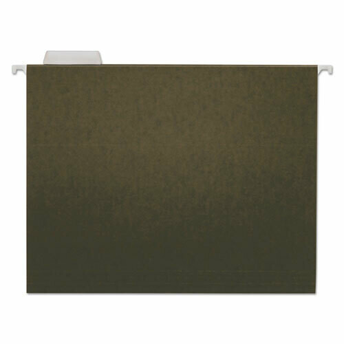 Universal Hanging File Folders, Letter Size, 1/5-Cut Tab, Standard Green, 25/Box