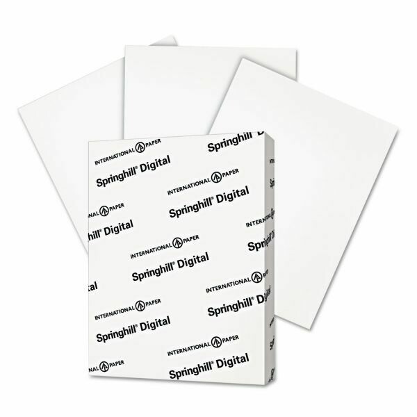 Springhill Digital Vellum Bristol White Cover, 67 lb, 8.5 x 11, Vellum White, 250/Pack