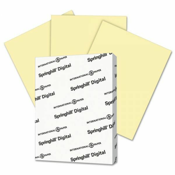 Springhill Digital Index Color Card Stock, Smooth, 110 lb, 8 1/2 x 11, Canary, 250 Sheets/Pack