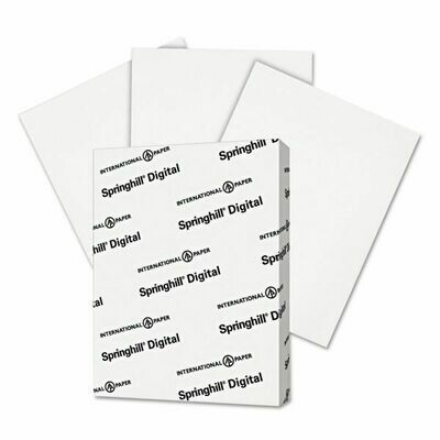 Springhill Digital Index White Card Stock Paper, Smooth, 90 lb, 8 1/2 x 11, 250 Sheets/Pack