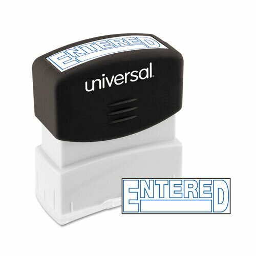 Message Stamp, ENTERED, Pre-Inked One-Color, Blue