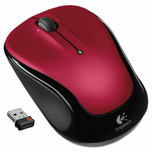 Logitech M325 Wireless Mouse, 2.4 GHz Frequency/30 ft Wireless Range, Left/Right Hand Use - Red