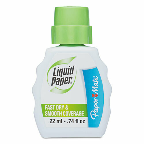 Papermate Fast Dry Correction Fluid, 22 ml Bottle, White