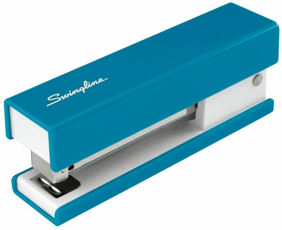 Swingline Half Strip Fashion Stapler, 20-Sheet Capacity, Blue