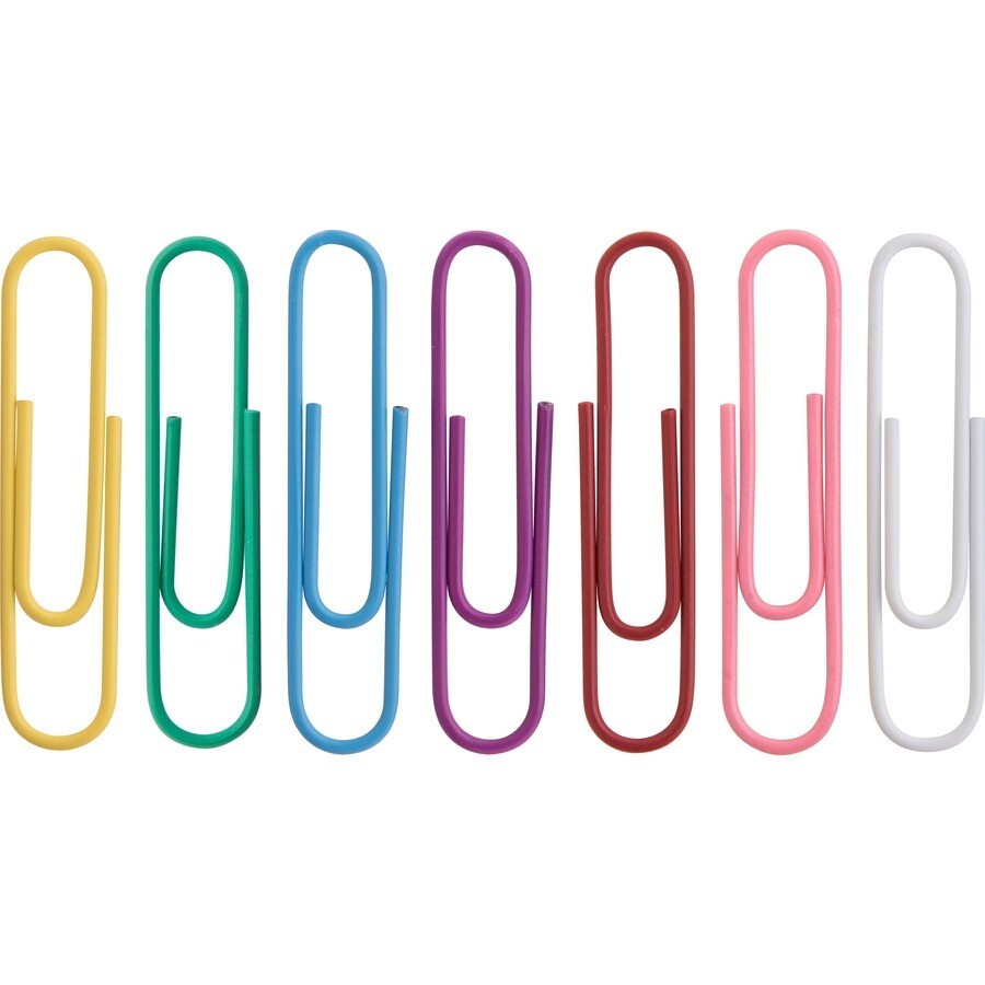 Business Source Vinyl-coated paper Clips - Giant