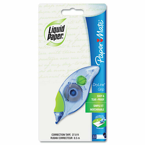 Papermate DryLine Grip Correction Tape, Non-Refillable, 1/5" x 335"