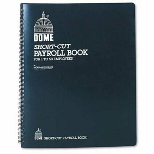 Dome Payroll Record, Single Entry System, 1-50 Employees, 8 3/4 x11 1/4 Pages