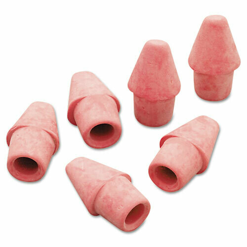 Arrowhead Pencil Eraser Caps, Pink, 144/Box