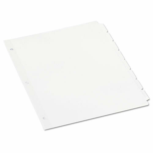 Universal Self-Tab Index Dividers, 8-Tab, 11 x 8.5, White, 24 Sets