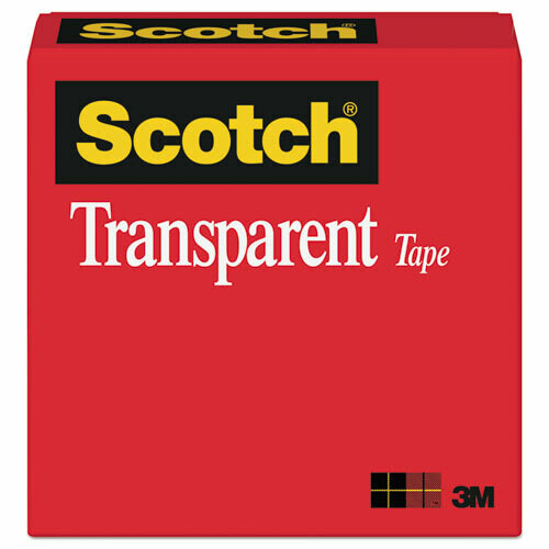 Scotch Transparent Tape, 1" Core, 0.75" x 36 yds, 