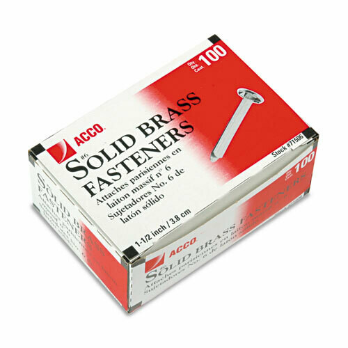 Acco Brass Fasteners, 75 Sheet Capacity - Flexible, Heavy Duty, Corrosion-free, Self-piercing Point, Rust Proof