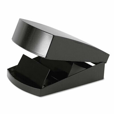 Universal Covered Tray Business Card File Holds 250 2 1/4 x 4 Cards, Black