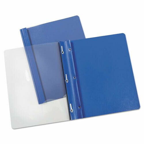 Universal One Report Covers with a Clear Front, Light Blue, 25/box