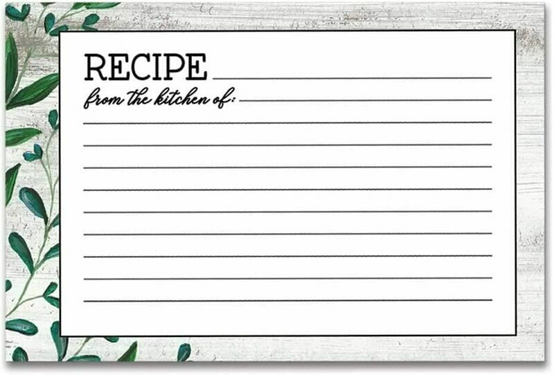Brownlow Recipe Cards, 4&quot; x 6&quot; - Vintage Kitchen
