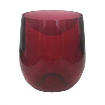 Stemless Wine Glass - Cranberry