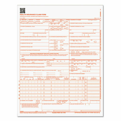 Tops Health Insurance Claim Form - CMS-1500