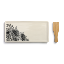 Demdaco Floral Appetizer Tray with Spatula