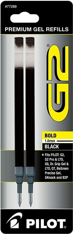 Pilot G2 Pen Refill - Bold Black Ink