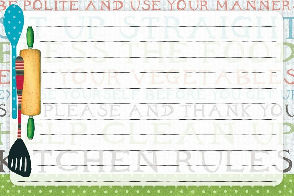 Recipe Cards - Kitchen Rules