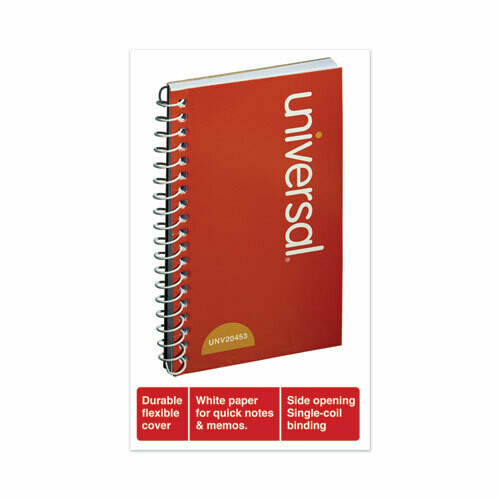 Wirebound Memo Book, Narrow Rule, 5 x 3, White, 50 Sheets