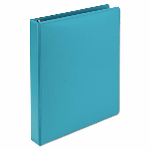 Samsill Earths Choice Biobased Durable Fashion View Binder, 3 Rings, 1" Capacity, 11 x 8.5, Turquoise,