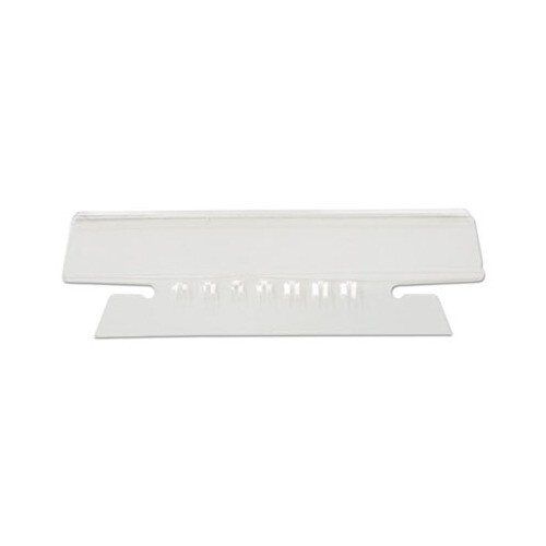 Universal Hanging File Folder Plastic Index Tabs, 1/3-Cut Tabs, Clear, 3.5&quot; Wide