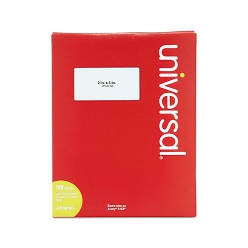Universal Laser/Inkjet Labels - 2x4, white, 1000/bx